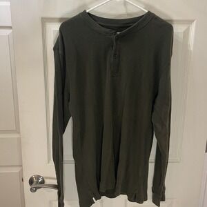 St. John's Bay Men's Henley Thermal XL Long Sleeve  Base Layer